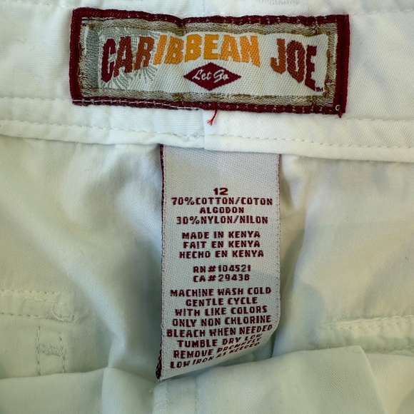 Caribbean Joe & Comapany Size 12 Color  white Cropped Pants/Capris - Picture 7 of 8